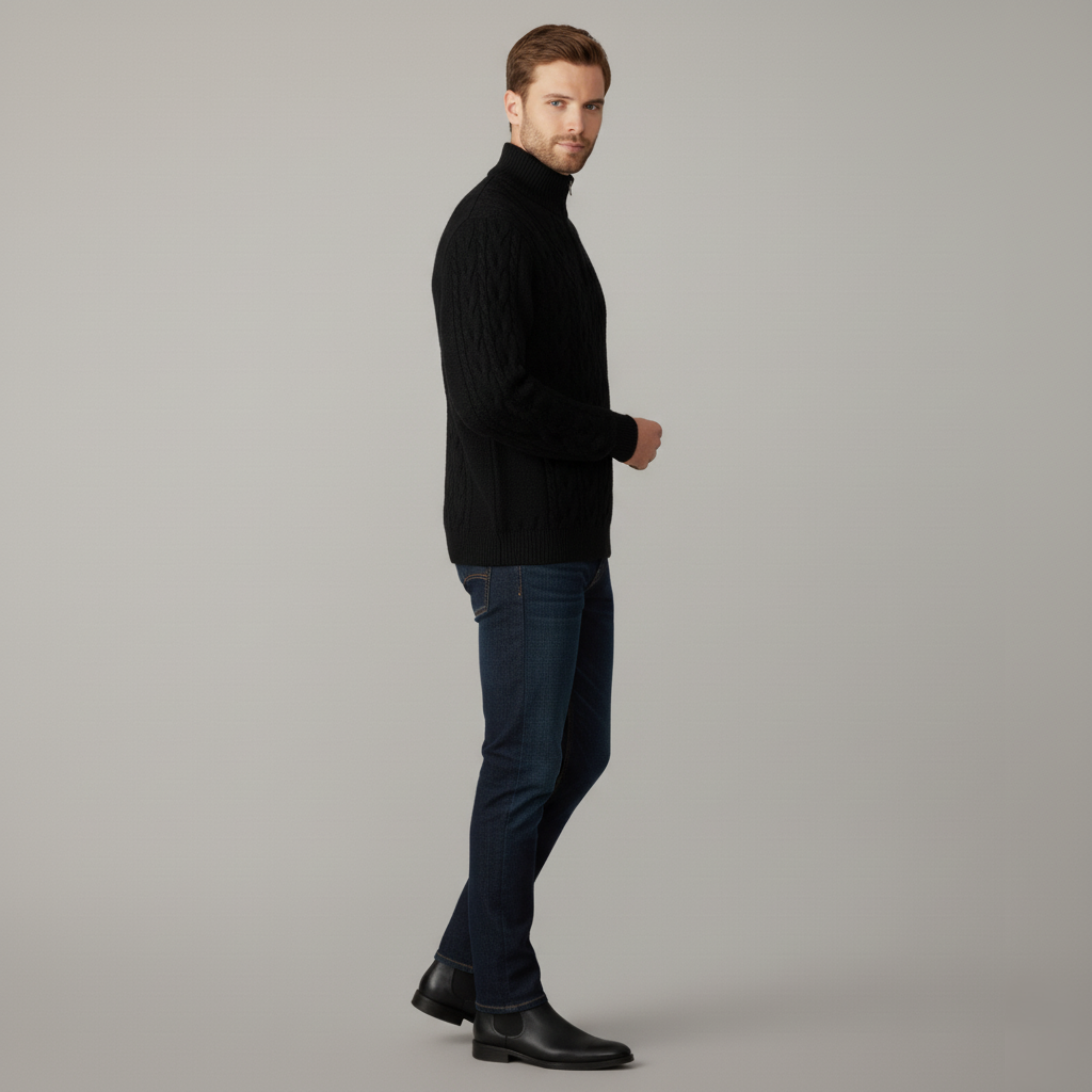 British Manor Oversized Half-Zip