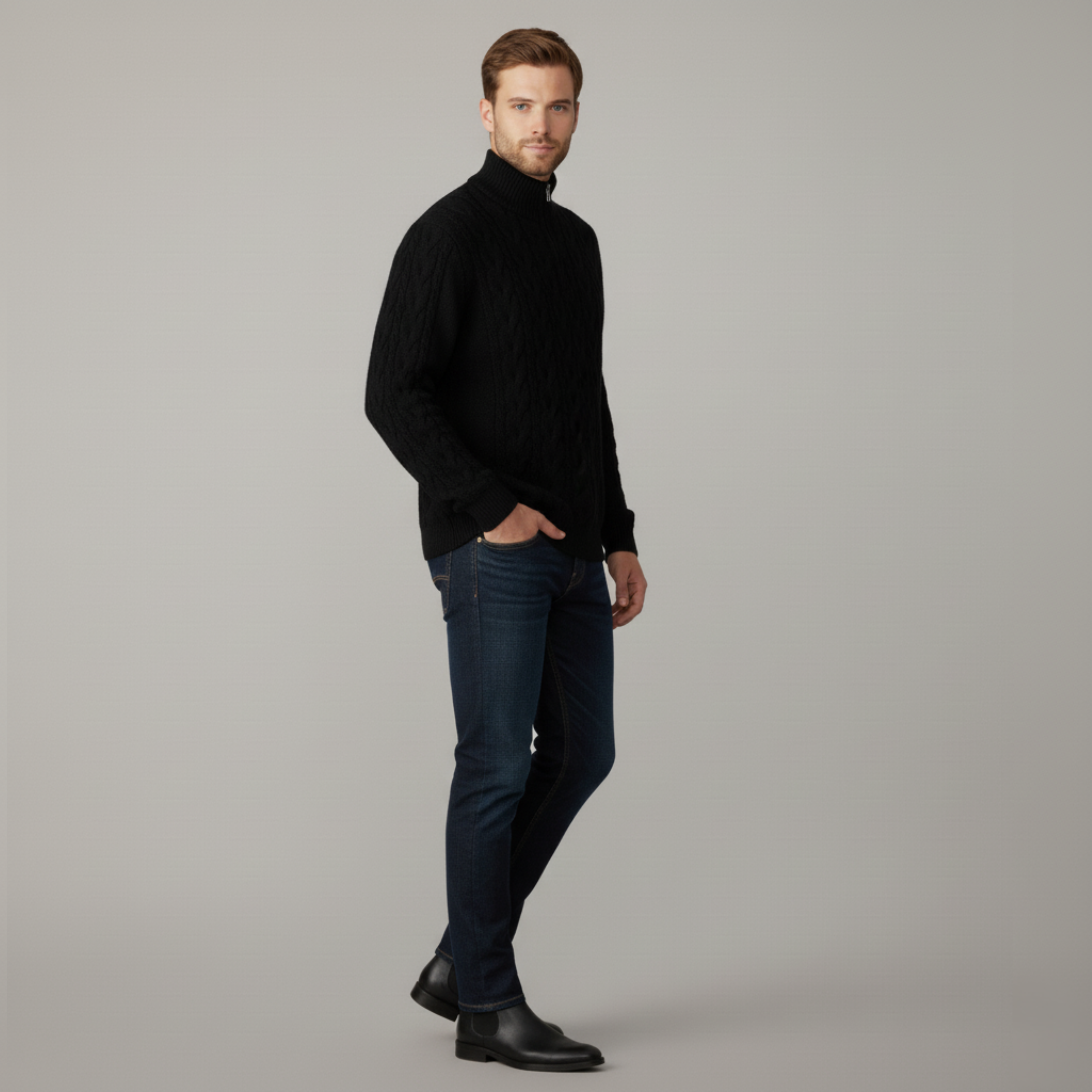 British Manor Oversized Half-Zip