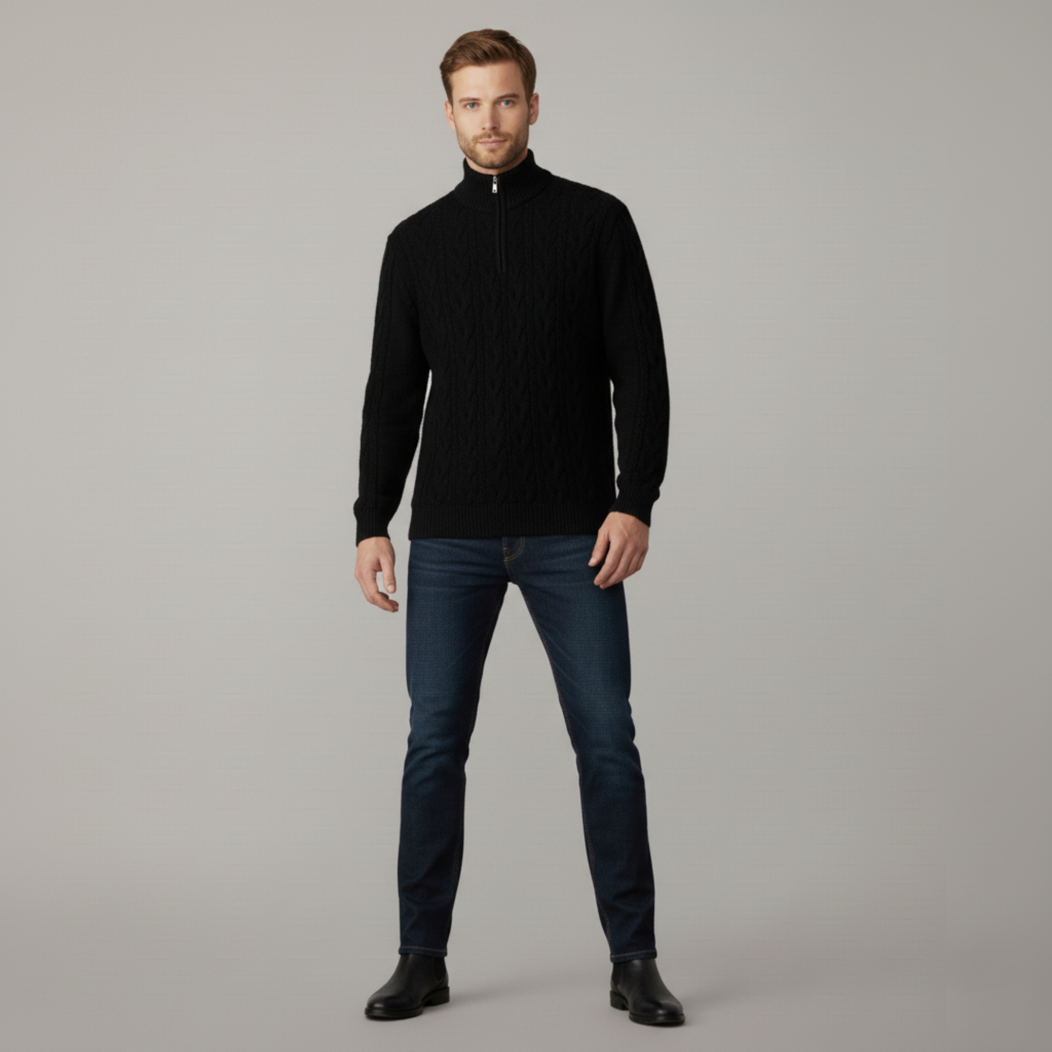 British Manor Oversized Half-Zip