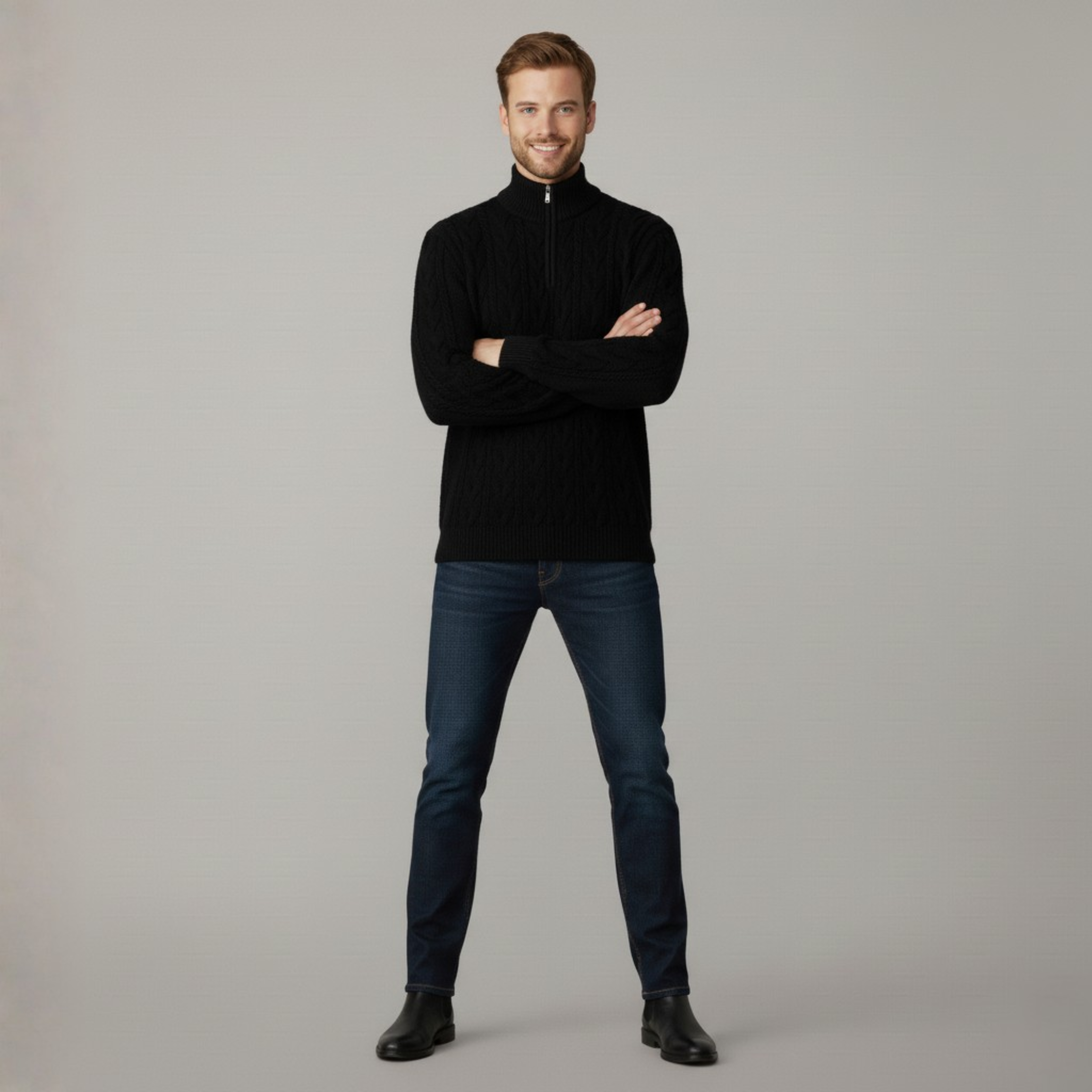 British Manor Oversized Half-Zip