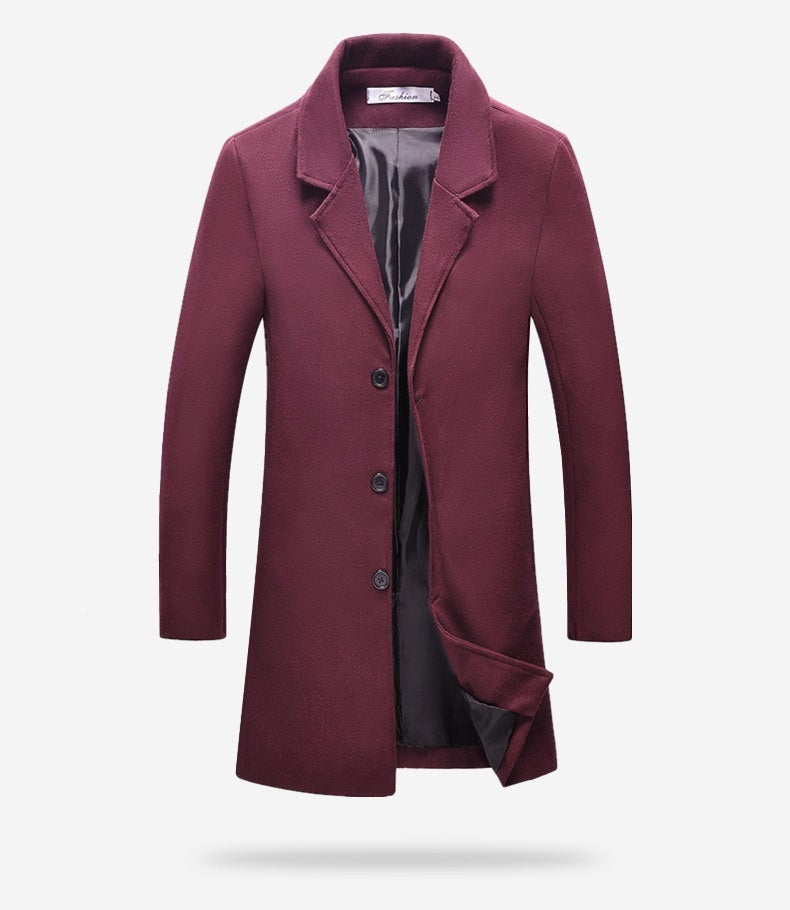 Savile Wool Lapel Trench
