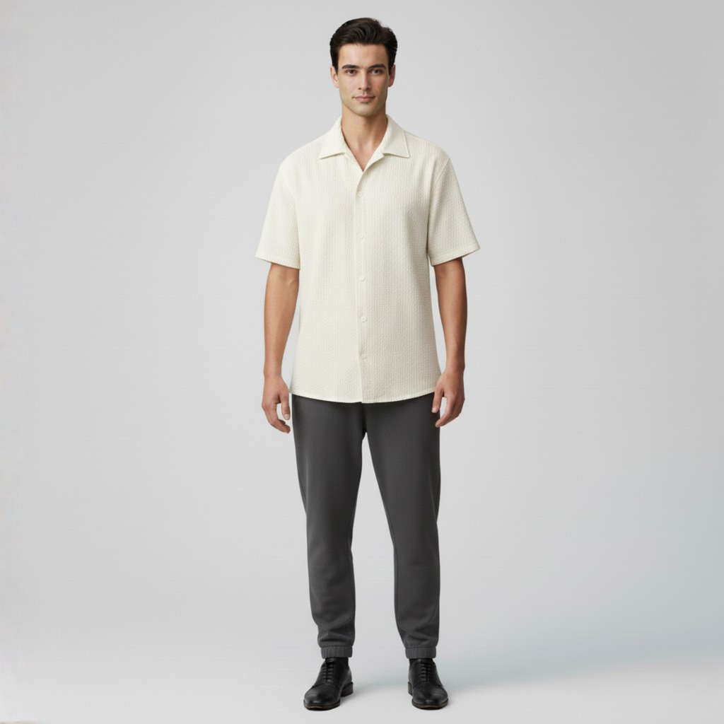 Oxford Short-Sleeve Lapel Shirt