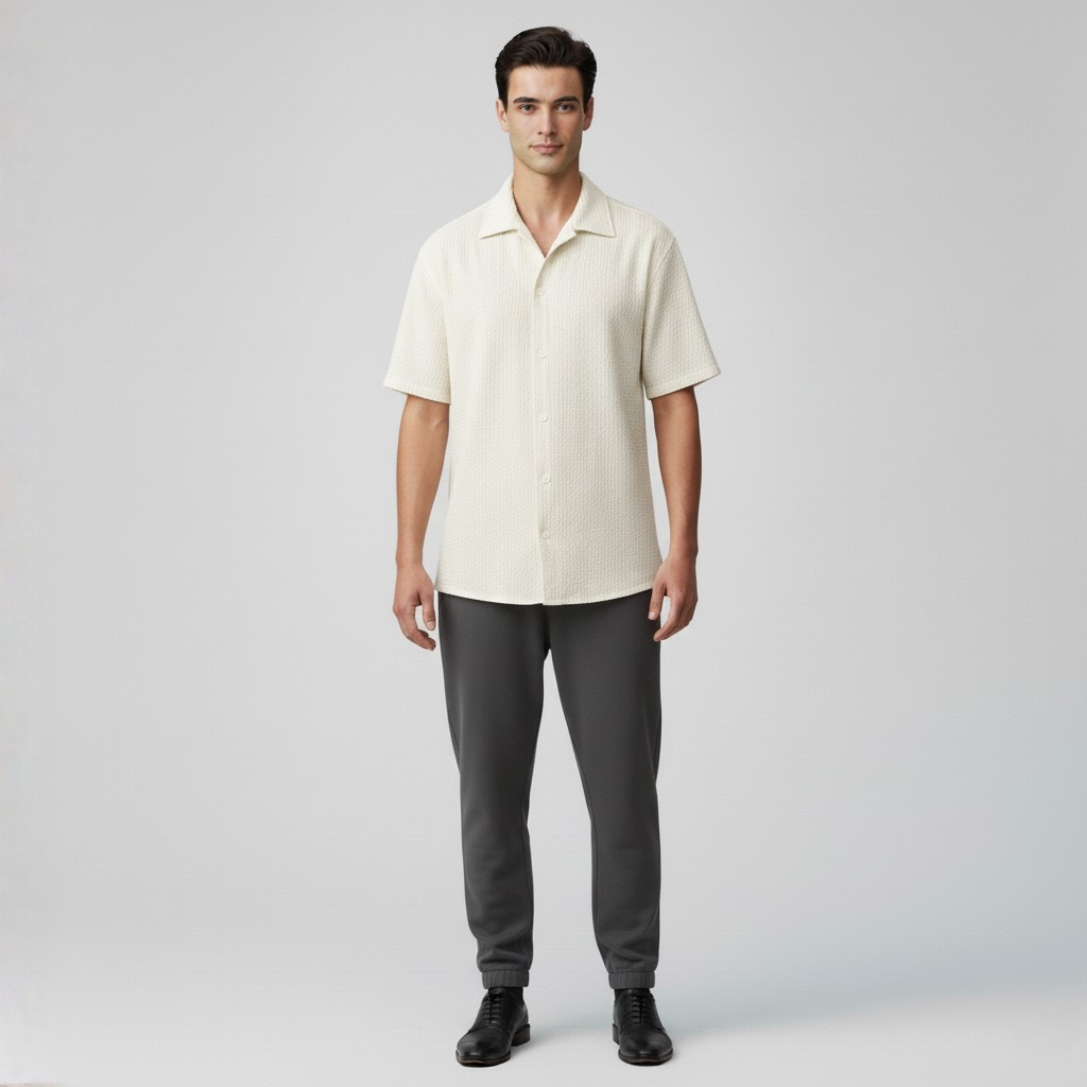 Oxford Short-Sleeve Lapel Shirt