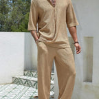 City Estate Short-Sleeve Suit Set