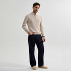 Hudson Stand-Collar Zip Knit