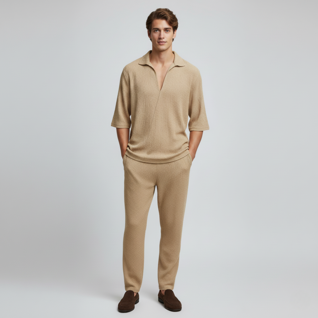 City Estate Short-Sleeve Suit Set