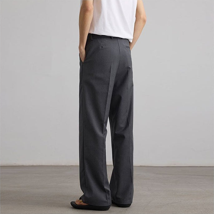 Neutral Row Pleated Casual Suit Pant
