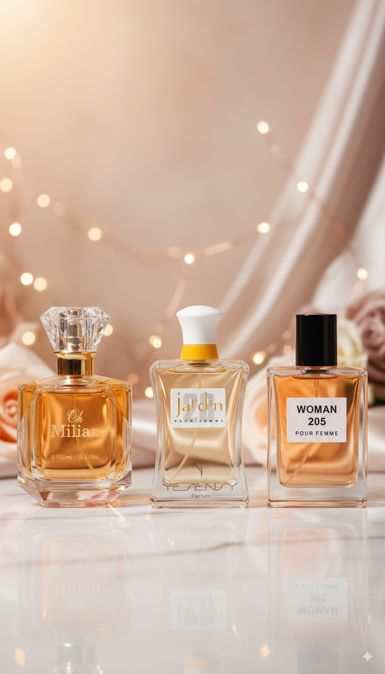 Set de 3 perfumes: Jardin para Mujer, Milian pour Femme, Woman 205 para Mujer
