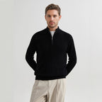 Hudson Stand-Collar Zip Knit