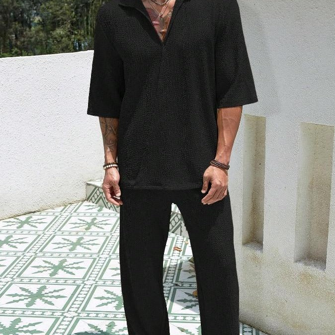 City Estate Short-Sleeve Suit Set