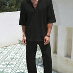 City Estate Short-Sleeve Suit Set