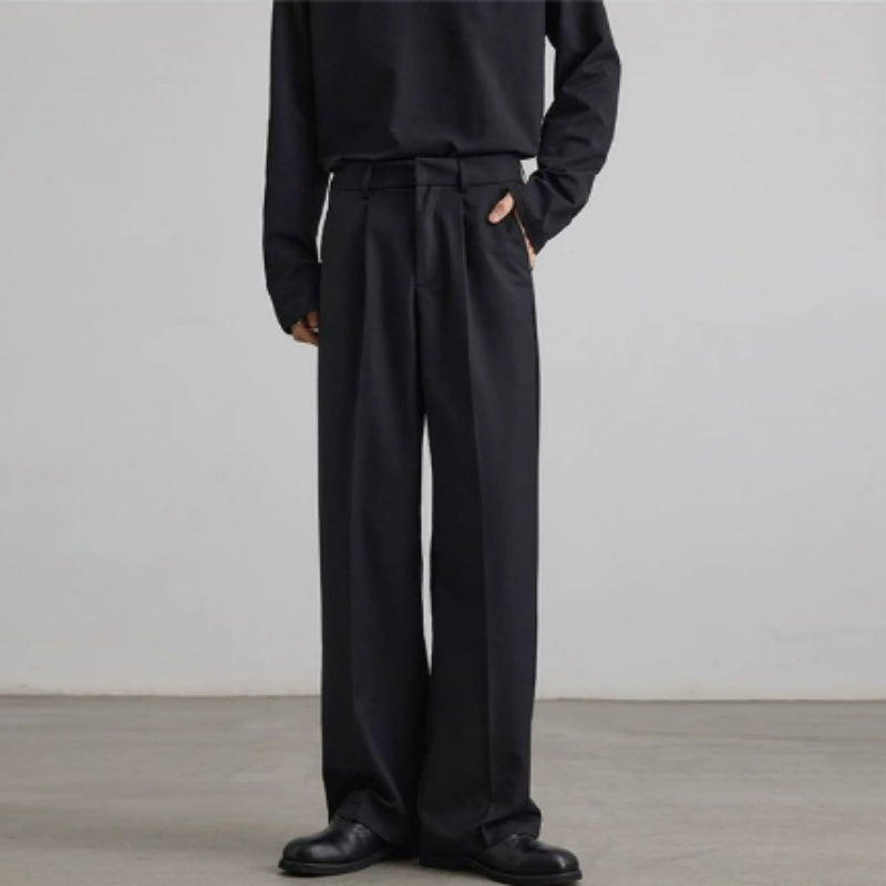 Neutral Row Pleated Casual Suit Pant