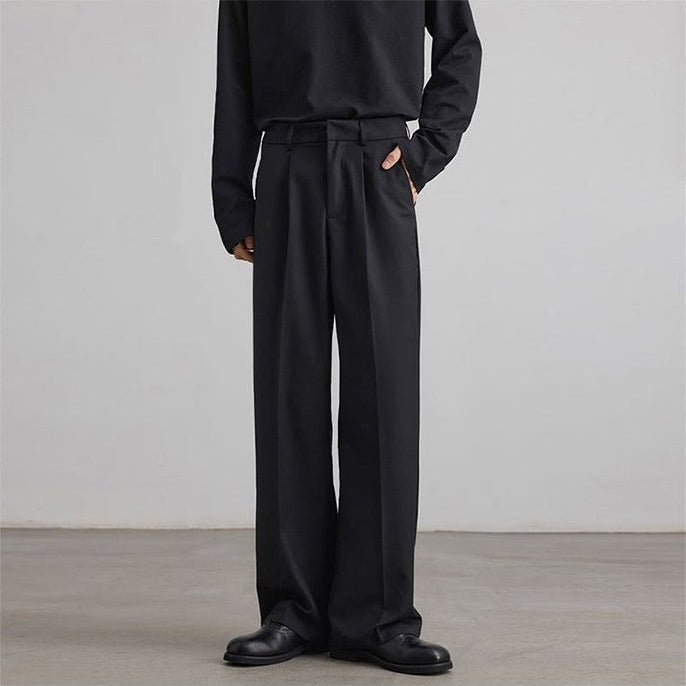 Neutral Row Pleated Casual Suit Pant