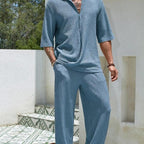 City Estate Short-Sleeve Suit Set
